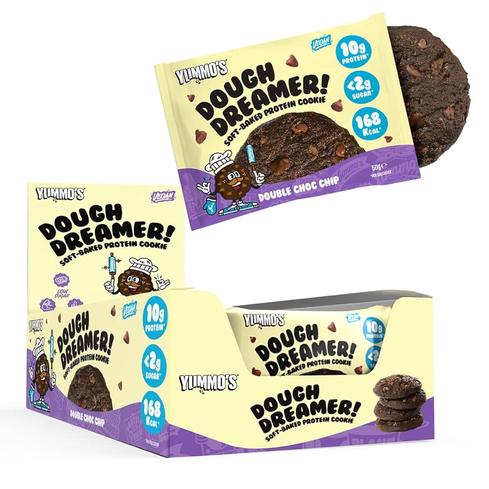 Yummo's Dough Dreamer! Vegan Protein Cookie 12x50g Double Choc Chip