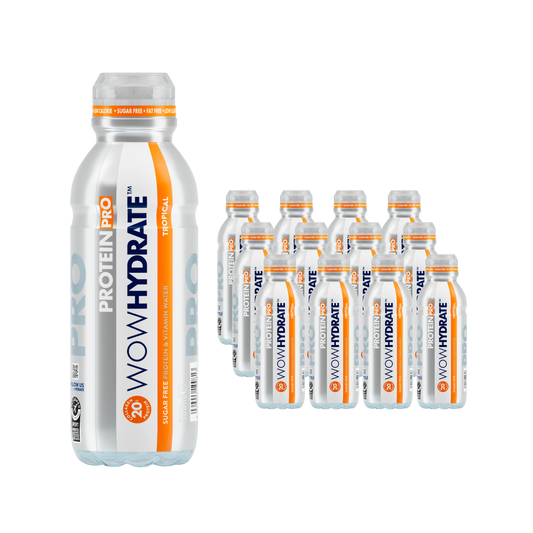 Wow Hydrate Protein Water 12x500ml Tropical