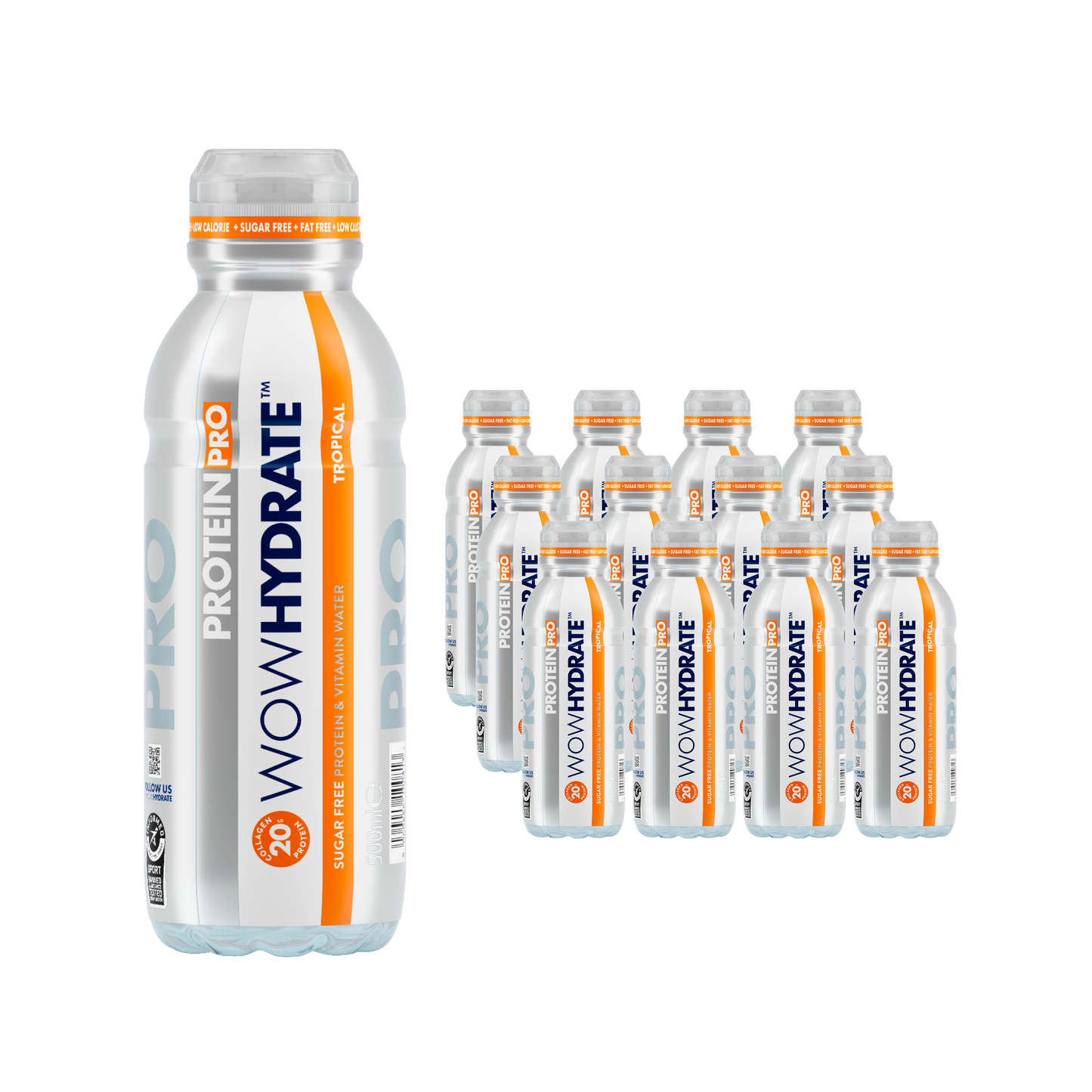 Wow Hydrate Protein Pro 12x500ml Tropical